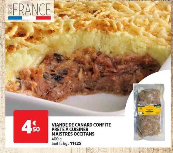 viande de canard confite prête à cuisiner maistres occitans