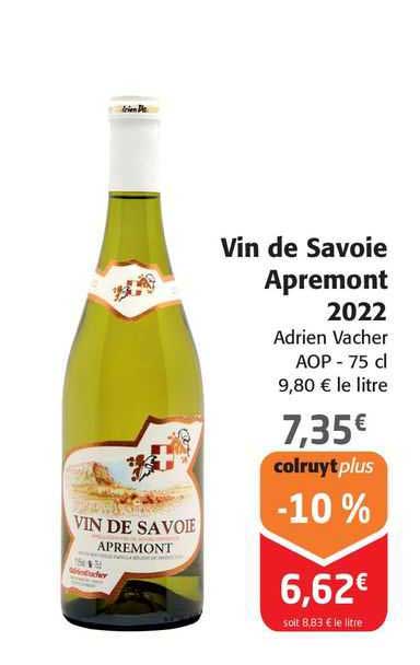 vin de savoie apremont 2022 adrien vacher aop