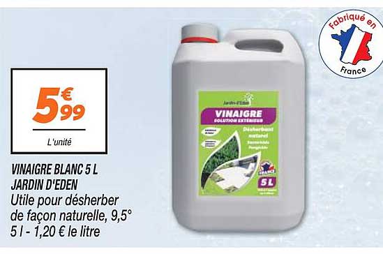vinaigre blanc 5l jardin d'eden
