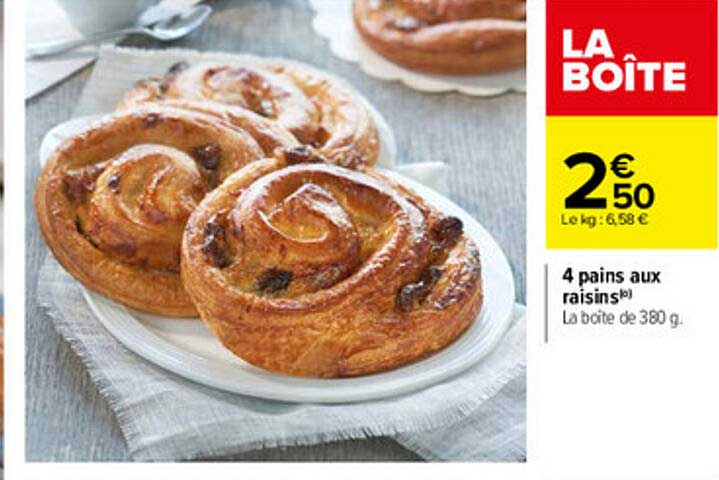 4 Pains Aux Raisins