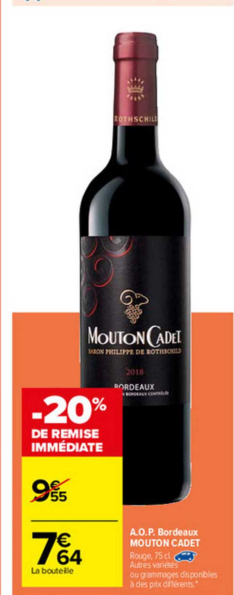 a.o.p. bordeaux mouton cadet