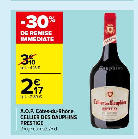 a.o.p. côtes-du-rhône cellier des dauphins prestige