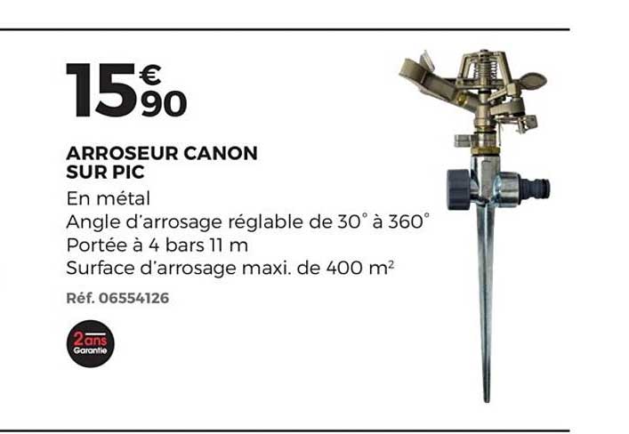 arroseur canon sur pic
