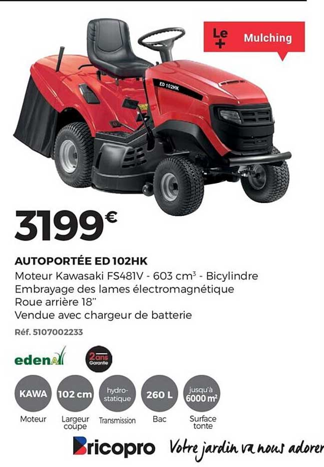 autoportée ed 102hk edena