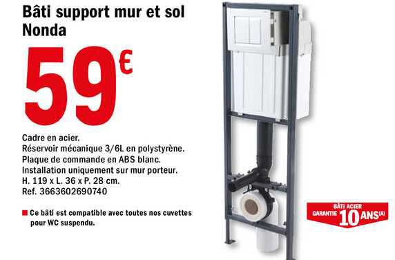 bâti support mur et sol nonda