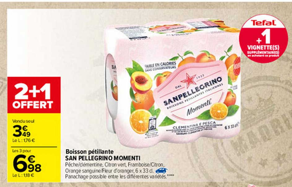 boisson pétillante san pellegrino momenti