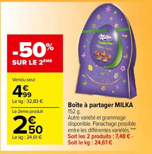 boîte à partager milka