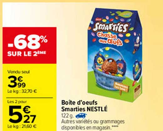Boîte D'oeufs Smarties Nestlé