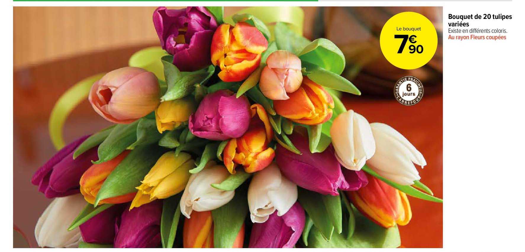 bouquet de 20 tulipes variées