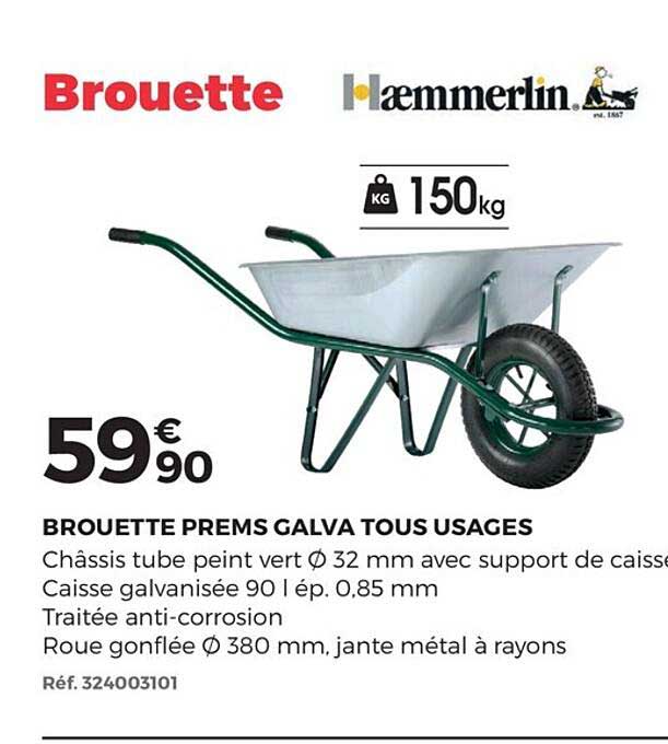 brouette prems galva tous usages haemmerlin
