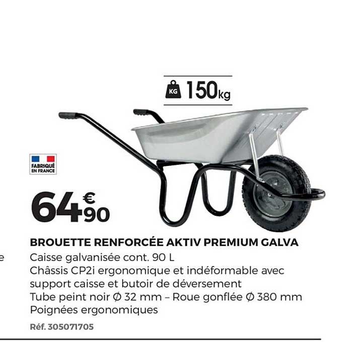 brouette renforcée aktiv premium galva