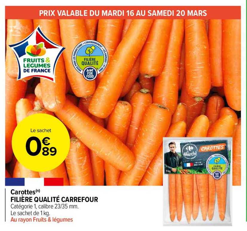 Carottes Filière Qualité Carrefour