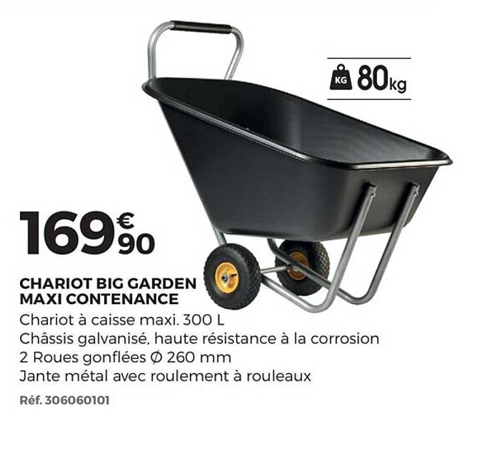 chariot big garden maxi contenance