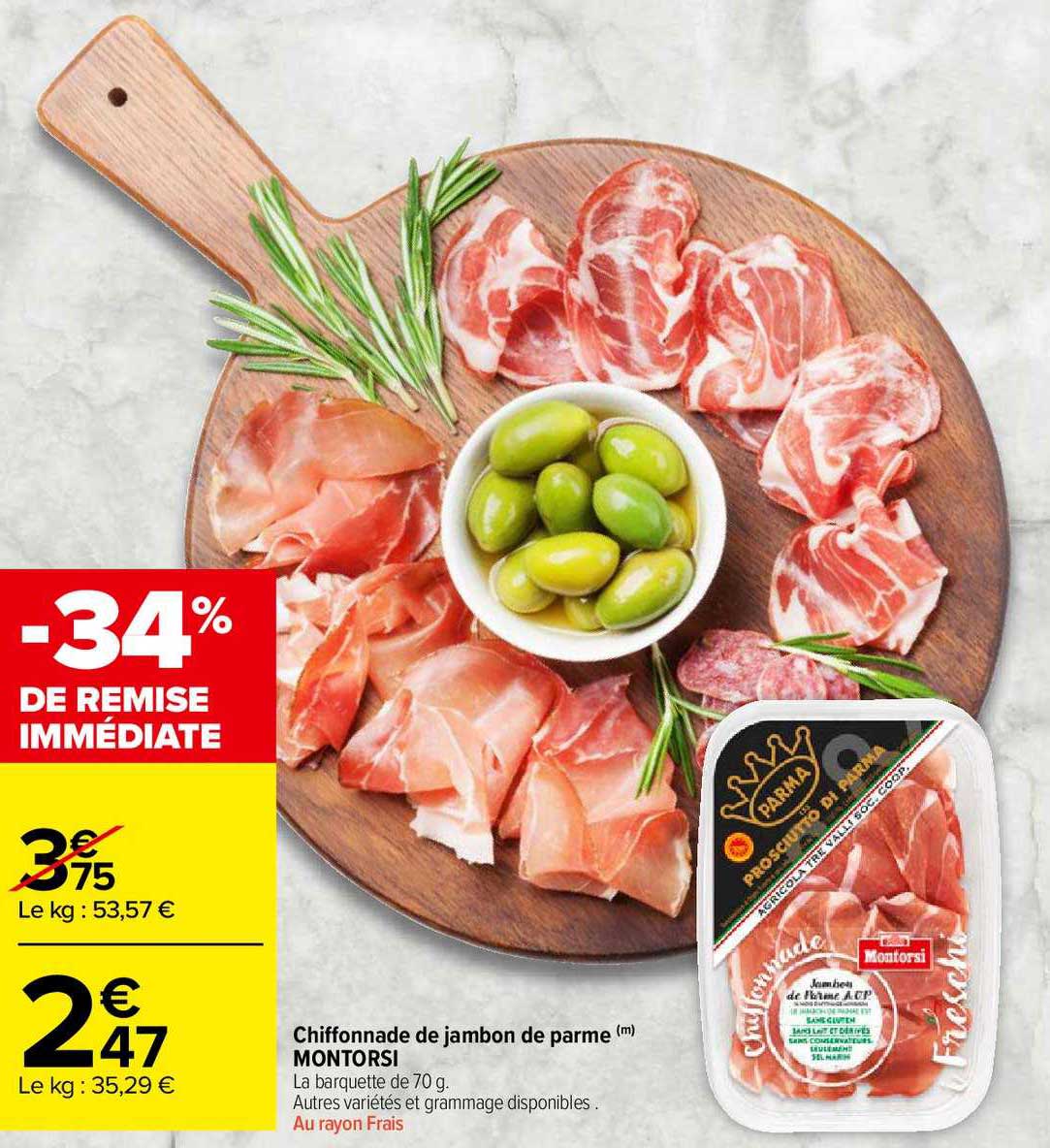 Chiffonnade De Jambon De Parme Montorsi