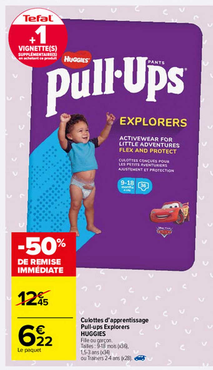 culottes d'apprentissage pull-ups explorers huggies