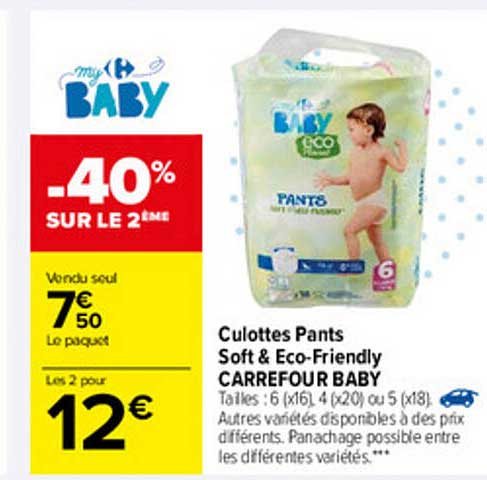 Culottes Pants Soft & Eco-friendly Carrefour Baby