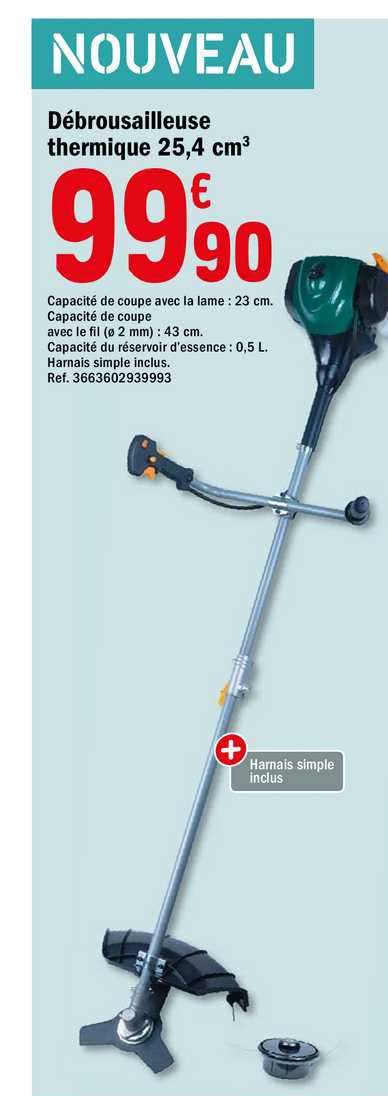 débrousailleuse thermique 25,4 cm3