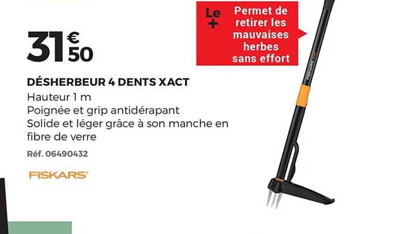 Désherbeur 4 Dents Xact Fiskars