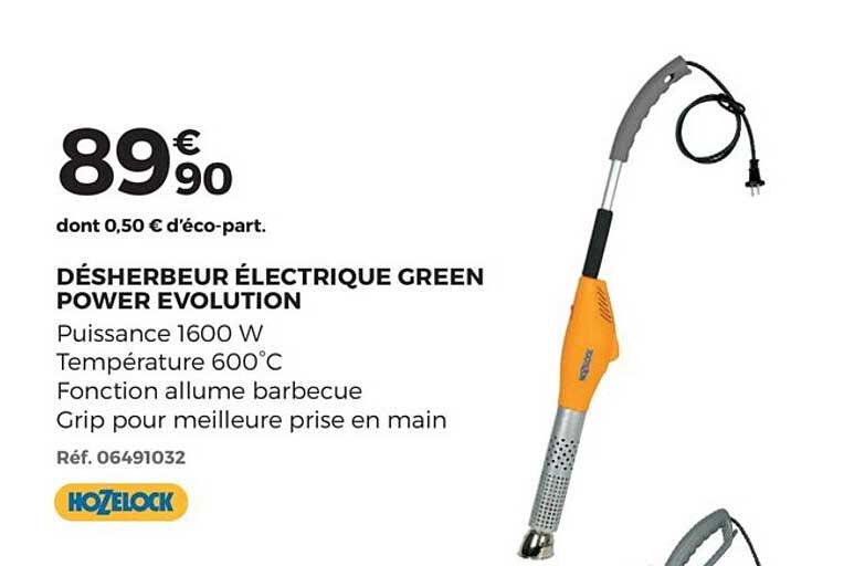 désherbeur électrique green power evolution hozelock