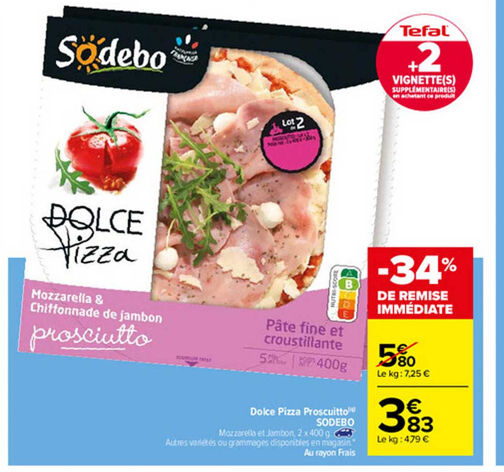 dolce pizza proscuitto sodebo