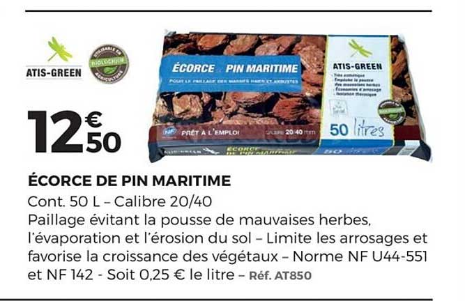 écorce de pin maritime atis green