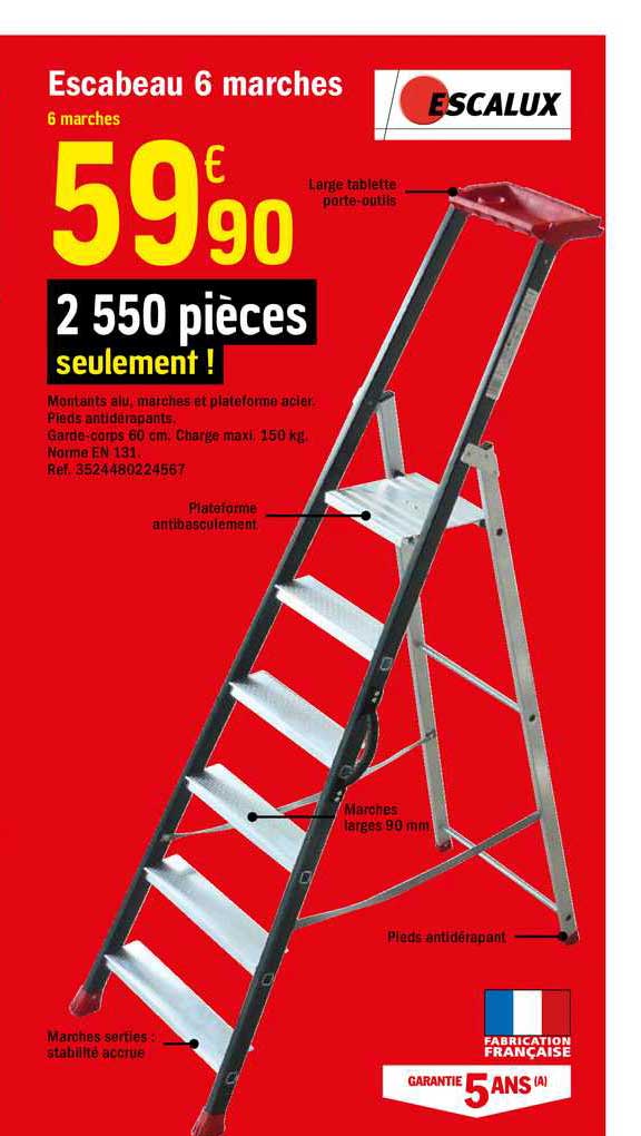 Escabeau 6 Marches Escalux