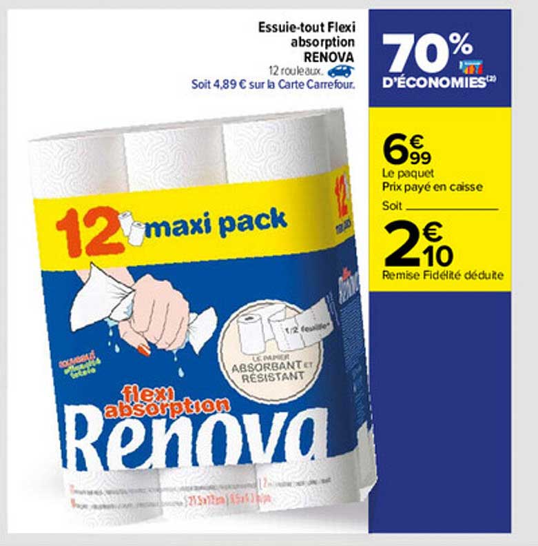 essuie-tout flexi absorption renova