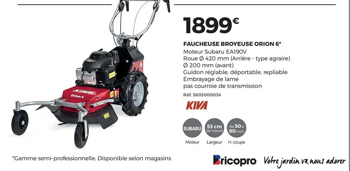 faucheuse broyeuse orion 6 kiva