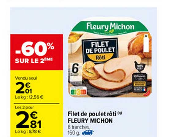 filet de poulet rôti fleury michon