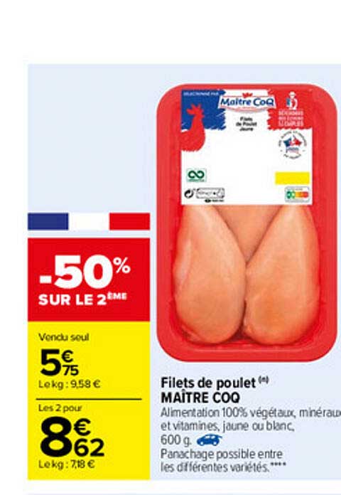 filets de poulet maître coq