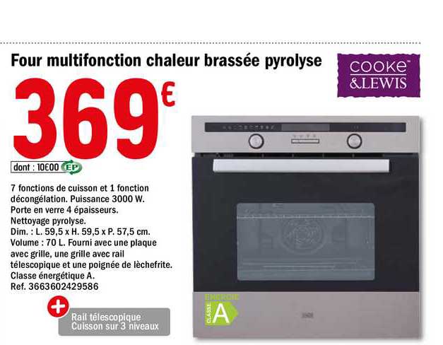 four multifonction chaleur brassée pyrolyse cooke & lewis