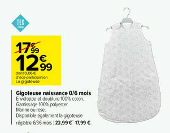 gigoteuse naissance 0-6 mois