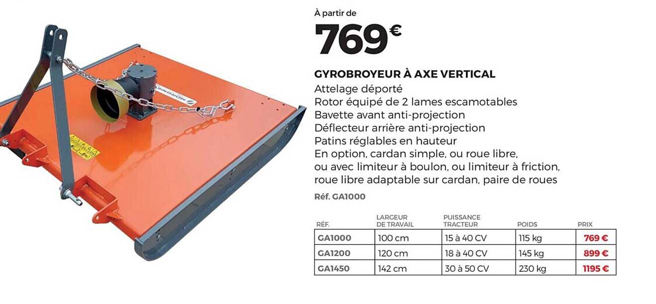 gyrobroyeur à axe vertical