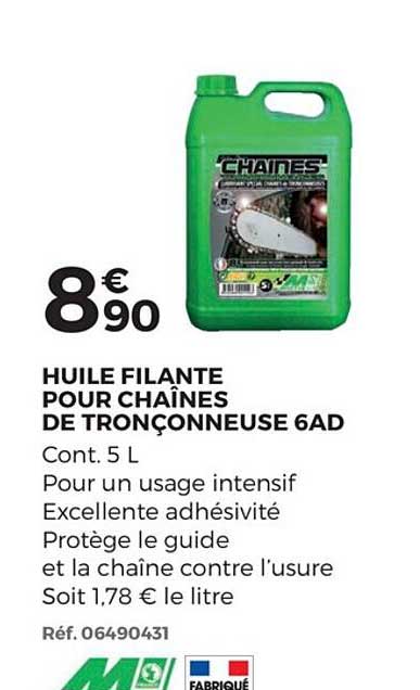 huile filante pour chaînes de tronçonneuse 6ad