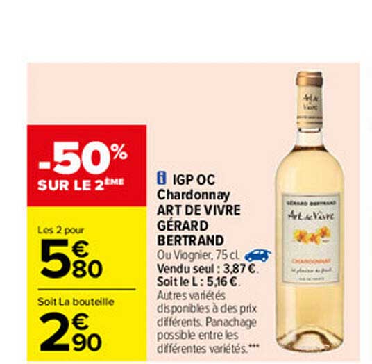 igp oc chardonnay art de vivre gérard bertrand