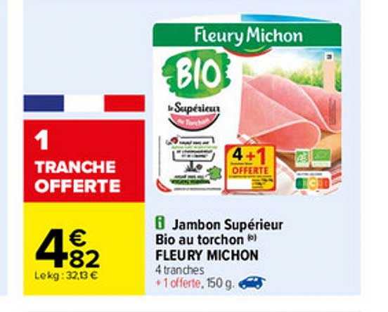 jambon supérieur bio au torchon fleury michon