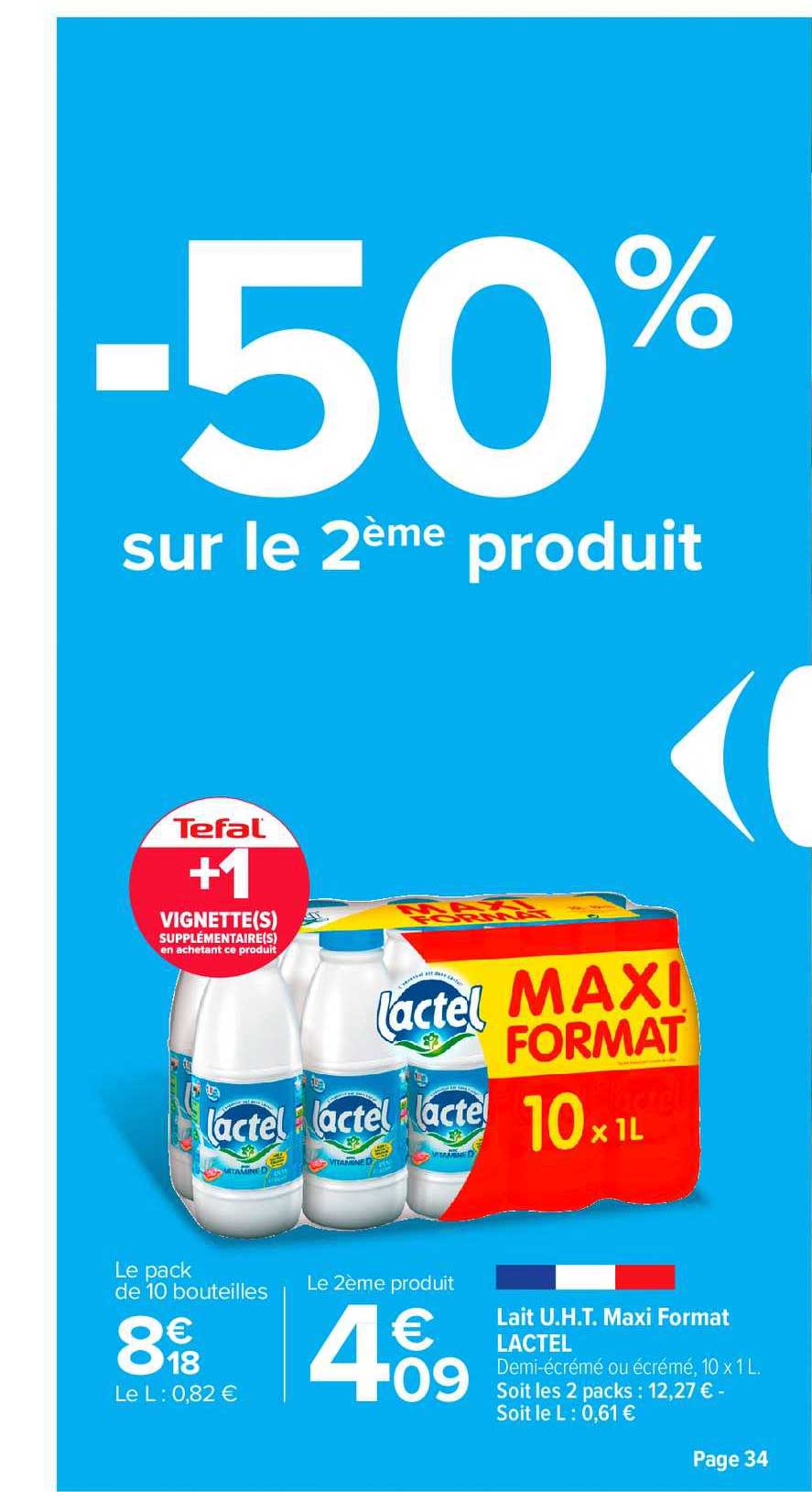 lait u.h.t. maxi format lactel