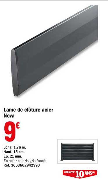 Lame De Clôture Acier Neva
