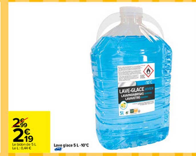 lave glace 5l -10°c