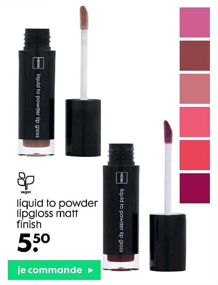 liquid to powder lipgloss matt finish