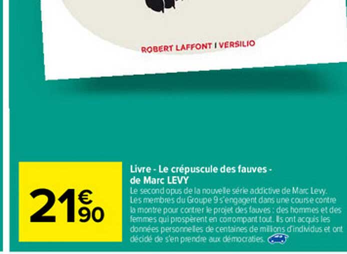 livre - le crépuscule des fauves - de marc levy