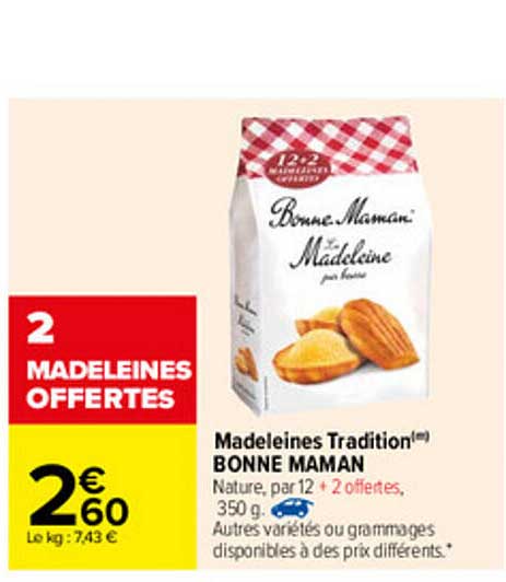 madeleines tradition bonne maman