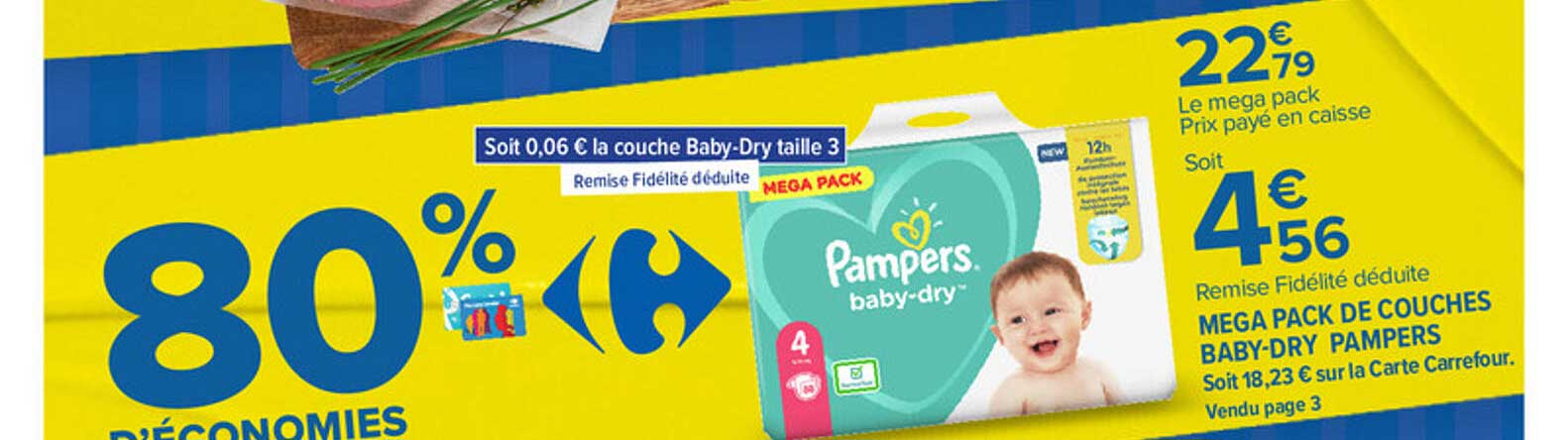mega pack  de couche baby-dry pampers