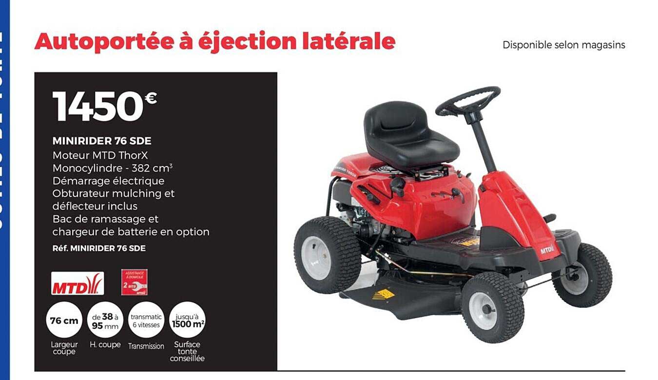 minirider 76 sde mtd