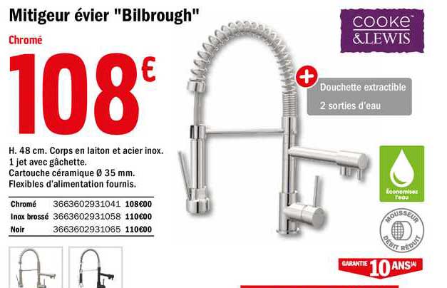 Mitigeur évier "bilbrough"