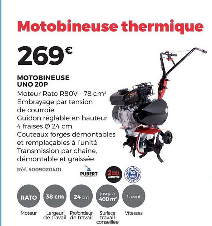 motobineuse uno 20p pubert