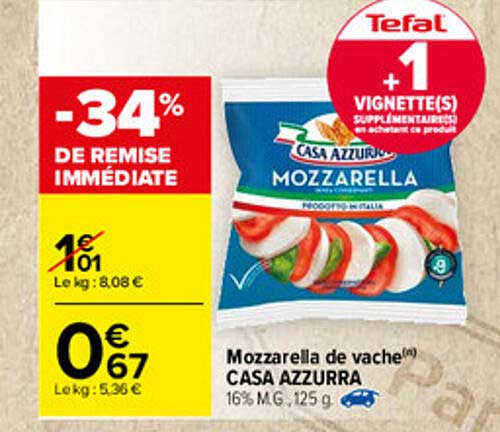 mozzarella de vache casa azzurra