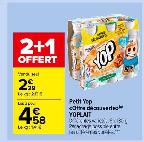 Petit Yop «offre Découverte» Yoplait
