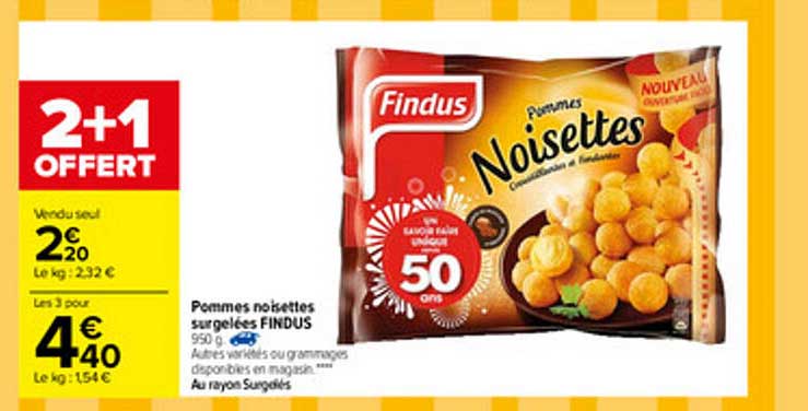 Pommes Noisettes Surgelées Findus