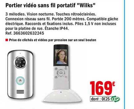 portier vidéo sans fil portatif "wilks"